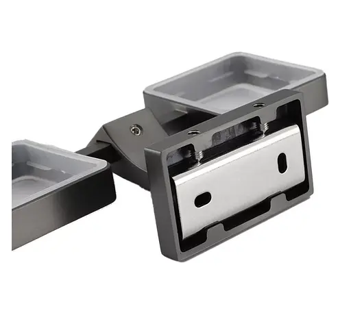 Склянка для зубних щіток подвійна Gappo G0708-9 збройова сталь графітовий хром - фото 3