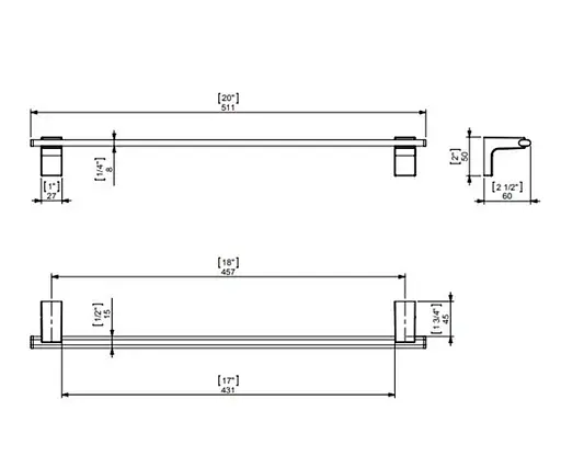 Тримач для рушника Sonia Eletech 113507 Хром - фото 3