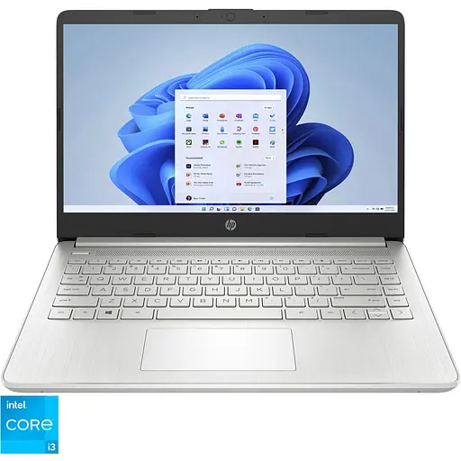 Ноутбук ultraportabil HP 14s-dq5007nq з процесором Intel(r) Core(tm) i3-1215U pana la 4.40 GHz, 14", Full HD, 16GB, 512GB SSD, Intel(r) UHD графікою, Windows 11 Home, Natural сріблястий