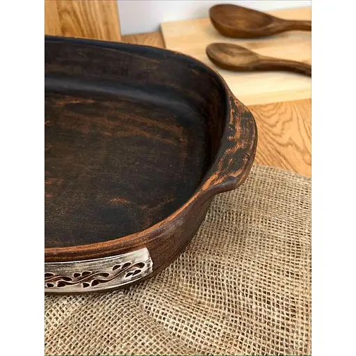 Деко для запікання керамічне (глиняне) різьблене Ангоб - фото 5