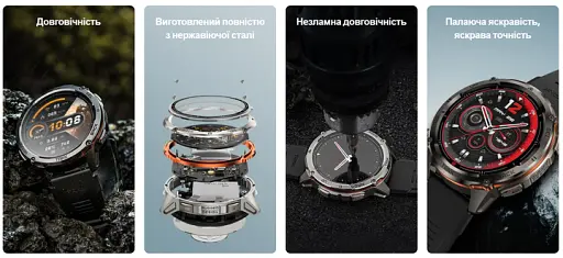 Умные тактические смарт-часы Kospet Tank T3 Ultra 2 модуль GPS Black (18653) - фото 6