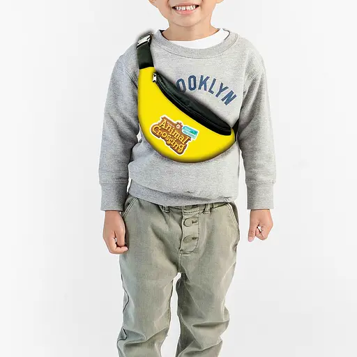 Сумка-бананка  "Animal Crossing New Horizons" з принтом, 32х15см, дитяча, молодіжна (00032)