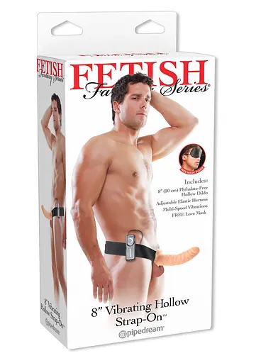 Порожнистий страпон з вібрацією Fetish Fantasy 20.5 см тілесний - фото 2