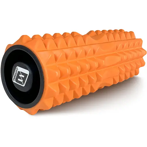 Массажный ролик EasyFit Grid Roller 33 см v.1.2 с заглушками с двух сторон Оранжевый (EF-2022a-OR) - фото 1