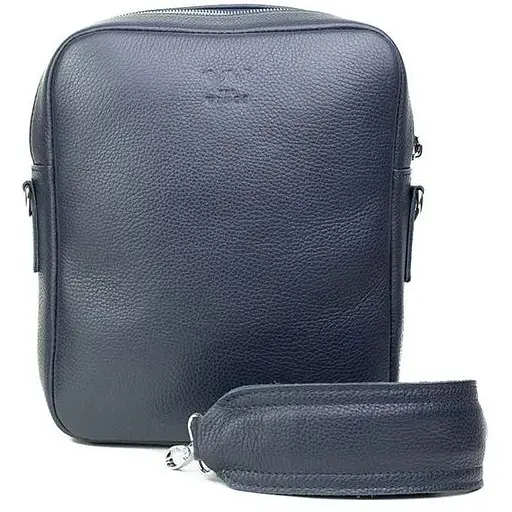 Шкіряна сумка Challenger S синя флотар - фото 1