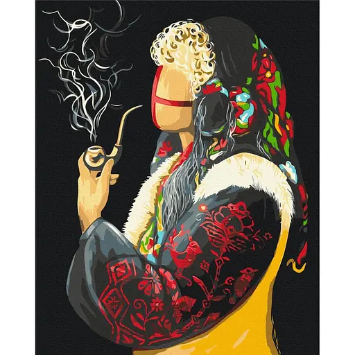 Картина за номерами Мотанка з трубкою Valeriya Macarenco Brushme 40x50 см кольорова 000277410