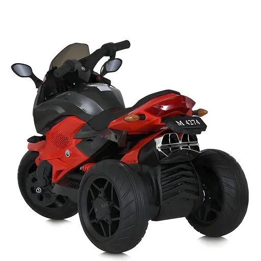 Электромобиль детский Bambi Мотоцикл M 4274EL-3 3M 4274EL-3 трехколесный на аккумуляторе с яркой подсветкой и музыкой - фото 2