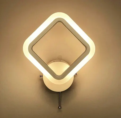 Геометричний світлодіодний настінний світильник в білому корпусі Line F Арт. 2400/1S WT - фото 3