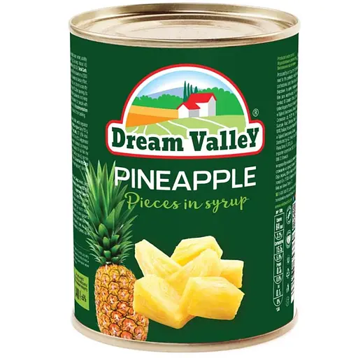 Уценка. Ананас кусочками в сиропе Dream Valley 540 г - фото 1