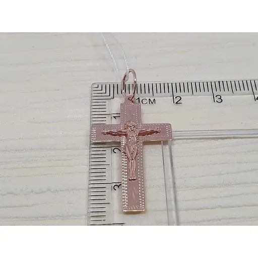 Золотой крест Харьковская ювелирная фабрика Распятие Христа. 101-М НВО - фото 4