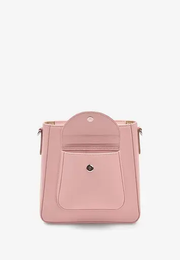 Жіноча шкіряна сумка Stella рожева - фото 4