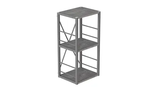 Етажерка 3/34 Ferrum-decor Серії Коннект 73x34x28 сірий ДСП Бетон 16мм (FRD-105545) - фото 5