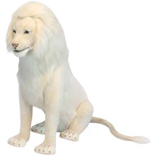 М'яка іграшка Hansa Білий лев що сидить 76 см (6451)