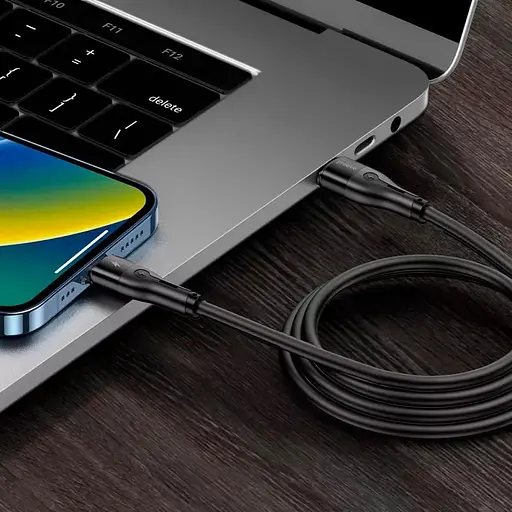 Кабель Proove Soft Silicone USB-C to Lightning 27W 1m Black (CCSO27002101) [130629] - фото 6