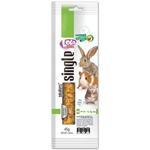 Уценка. Лакомство для грызунов и кроликов Lolopets Smakers с овощами 540 г (12 упаковок по 45 г) (LO-73131)