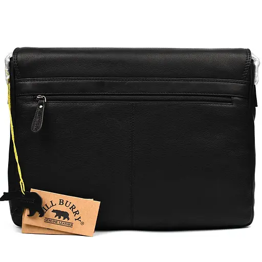 Кожаная мужская сумка через плечо Hill&Burry 40х30х16 см sum0025788 - фото 3