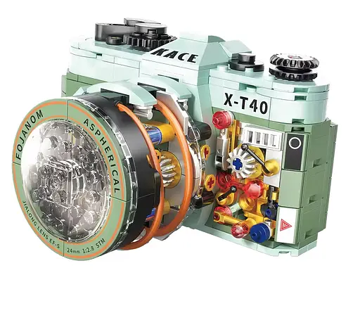 Конструктор фотоапарат ZHEGAO дитячий РЕТРО CAMERA для дітей та дорослих   455 деталей - фото 1