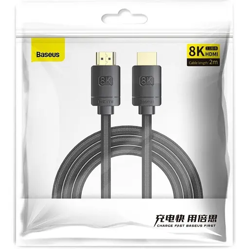 Кабель Baseus High Definition Series HDMI 8K v2.1 3m Black (CAKGQ-L01) [96282] - фото 3