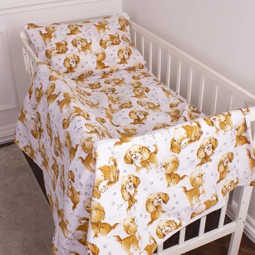 Комплект постельного белья MirSon Бязь 20-0020 Red dogs 200х220 бежевый (2200010264234) - фото 2