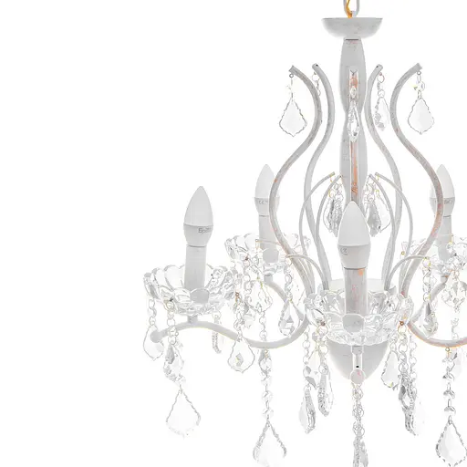 Люстра свеча Brille подвесная хрустальная в холле E14 40W WH (BCL-678S/5) - фото 7