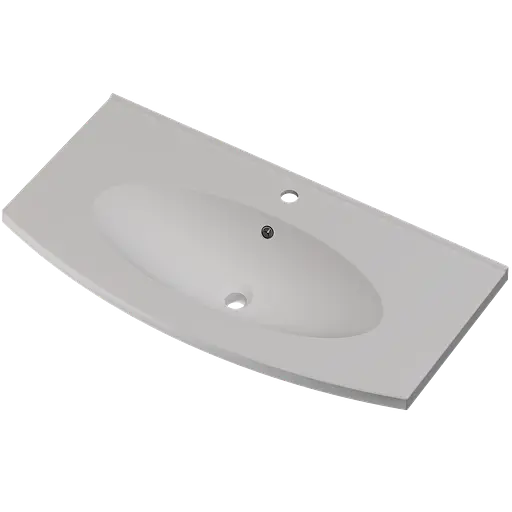 Раковина матова врізна Amidicon Montana 100 1000x510 з литого каменю MONTANA_100_MAT, Білий матовий - фото 2