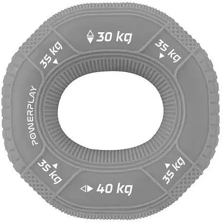 Еспандер кістьовий PowerPlay силіконовий PP-4331 Hand Grip Large 30-35-40 кг Сірий (PP_4331_Grey_(30-35-40)) - фото 1
