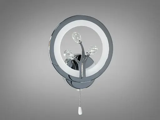 Світлодіодний приліжковий декоративний світильник Romin 16 W хром - фото 3