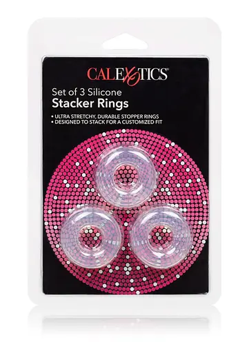 Набор эрекционных колец CalExotic Novelties 3 шт. прозрачный - фото 3