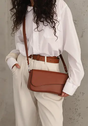 Жіноча шкіряна сумка Nona 2.0 світло-коричнева - фото 3