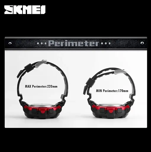 Мужские наручные часы Skmei Champion 1243A Черный с красным - фото 4