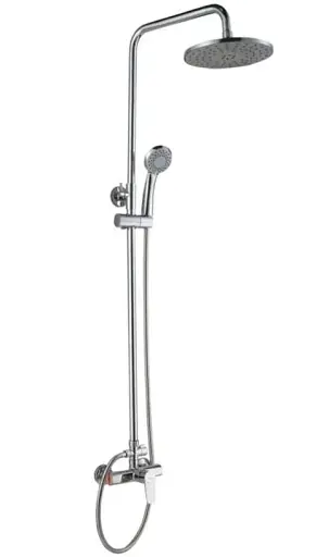 Душова система Troya FOB16-A134 зі змішувачем і тропічним душем Хром 30412 - фото 1