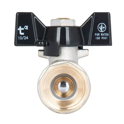 Кран кульовий Thermo Alliance Base 1/2" ВВ прямий, PN40, метелик SD602W15 - фото 6