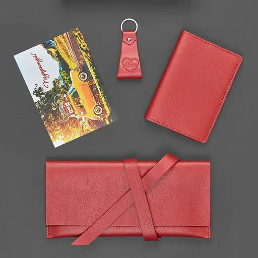 Набор кожаных аксессуаров для путешественника. - фото 5