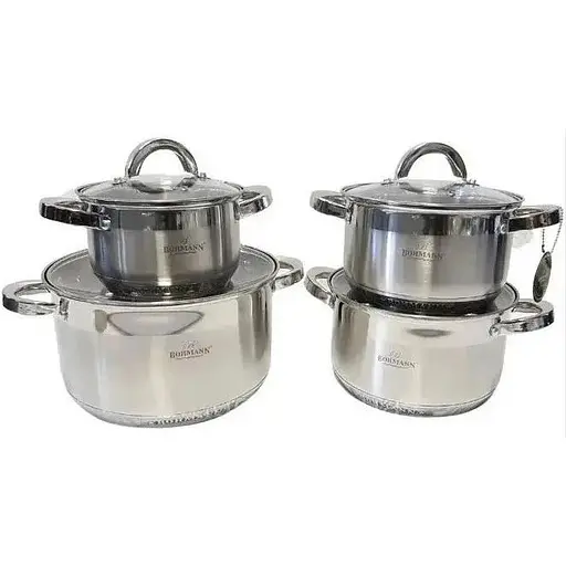 Набір каструль з кришками Bachmayer BM-15760, 8 предметів - фото 1