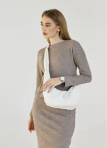 Женская сумка Sambag HOBO S DOLLY Белая 30 х 13 х 8 см (53100808) - фото 2