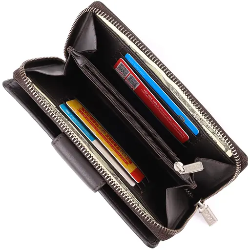 Стильный женский вертикальный кошелек из натуральной кожи Tony Perotti 17х9.5х2.5 см acs0032276 - фото 10