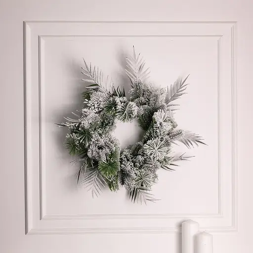 Штучний різдвяний вінок засніжений Lugi TD-VINSN Святковий 60 см  - фото 2