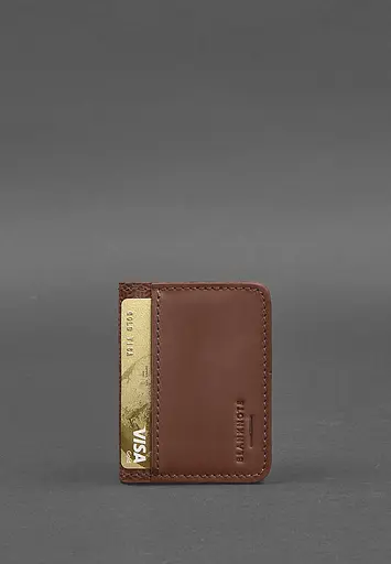 Кожаная обложка для ID-паспорта и водительского заседания 4.0 Карбон светло-коричневый Crazy Horse - фото 4