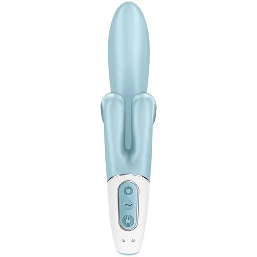 Вибратор-кролик Satisfyer Touch Me Голубой с двойным отростком - фото 7