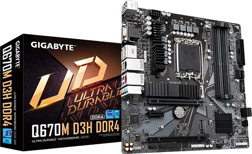 Материнская плата Gigabyte Q670M D3H DDR4 LGA 1700 (Q670M D3H DDR4) - фото 2
