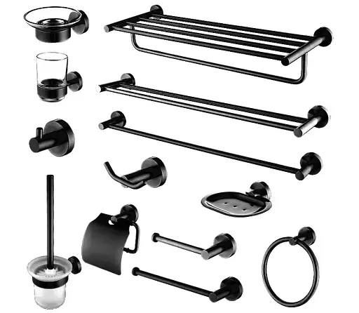 Вішалка одинарна для рушника Rea Oste 1 black REA-80034 Чорний - фото 2