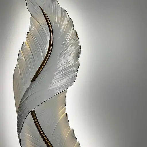 Бра Line F у вигляді пірʼїни 87х12 см Арт. W 011/850 WT - фото 6