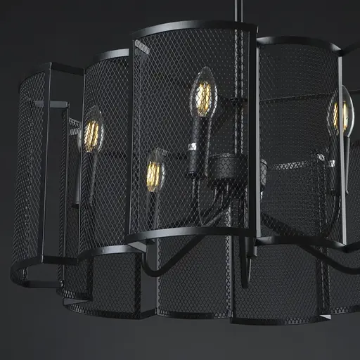 Люстра Brille лофт E14 40W BK (BL-400S/6) - фото 7