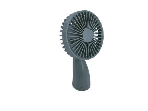 Ручной бытовой портативный вентилятор Mini Fan 6601 на аккумуляторе с ручкой мини вентилятор серый - фото 3