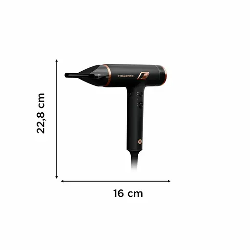 Фен Rowenta T-Shape Maestria Nano, 1700Вт, 3 режима, диффузор, ионизация, холодный обдув, черный - фото 3