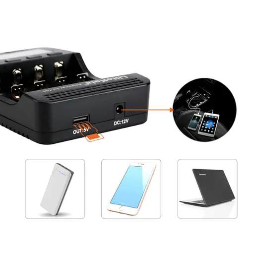 Универсальное интеллектуальное зарядное устройство для Liitokala Lii-500 EU на 4 канала - фото 3