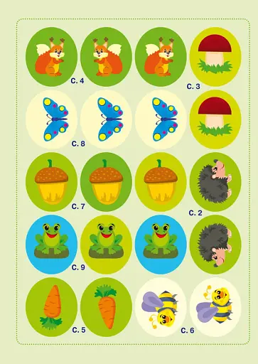 Школа креативного дозвілля. Лісові тварини. 40 наліпок - фото 4