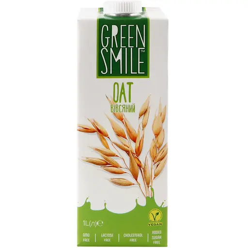 Уцінка. Напій вівсяний Green Smile Oat збагачений кальцієм 2.5% 1 л 