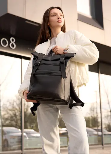 Рюкзак Sambag унисекс RollTop LTT черный 43 х 31 х 14 см (24238001) - фото 2