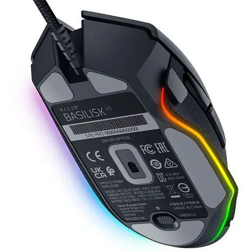 Мышь игровая Razer Basilisk V3 7 кнопок 26000 dpi подсветка RGB черная - фото 6